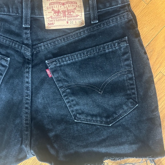 Levi's Pants - Vintage Levi's Black Denim Jean Shorts Classic Style Red Tab